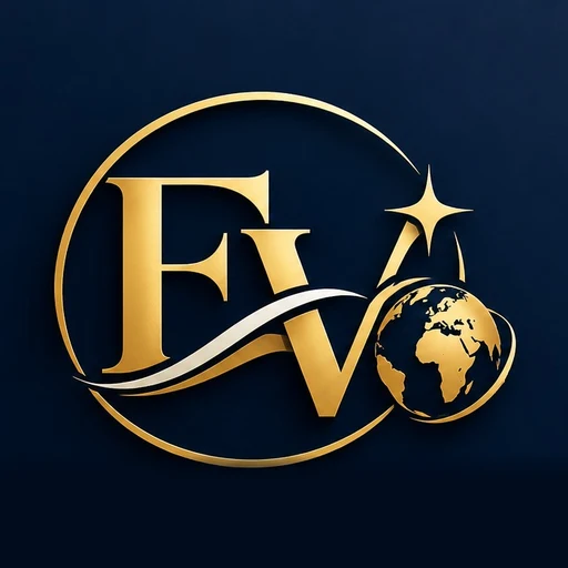 Exquisite Ventures gold EV emblem