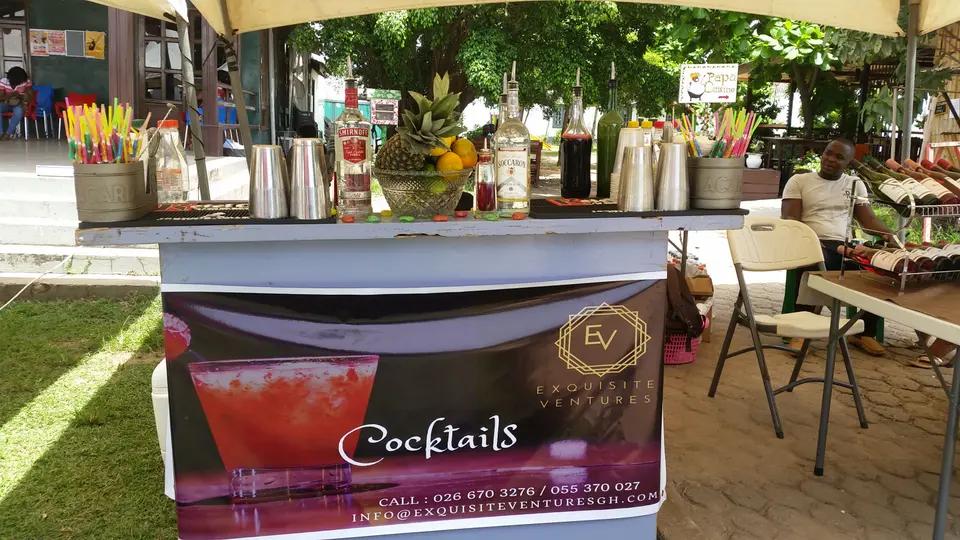 Cocktail stand at an outdoor event