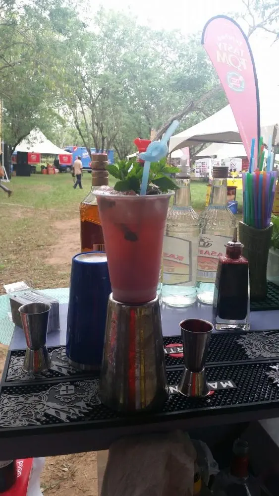 Drinks display at an event