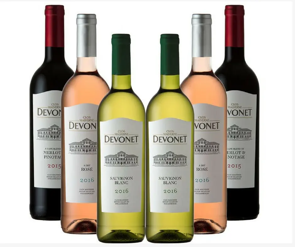 Bottles of red, rosé and white wine