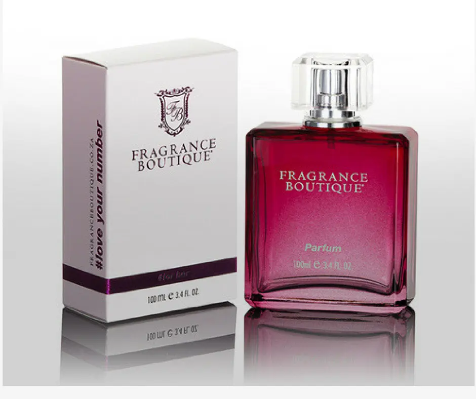 Bottle of fragrance with its box